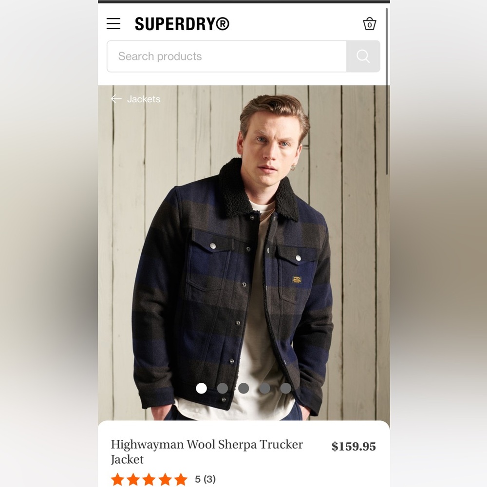 SUPERDRY Highwayman Wool Sherpa Trucker Jacket